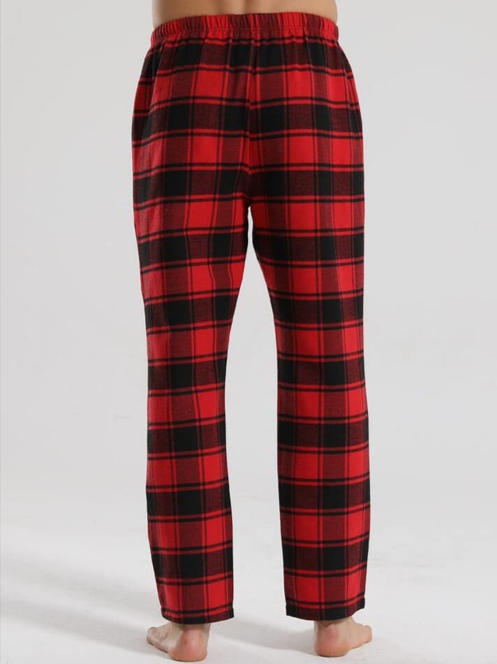WILDFASHIONA Man's Casual Plaid Home Lounge Pants